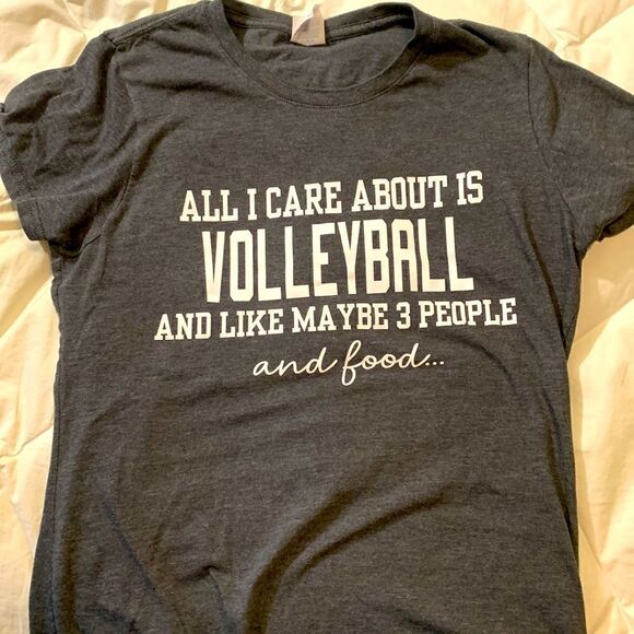 Volleyball and food, T shirt, small, by Port&Company , new condition - Picture 1 of 6